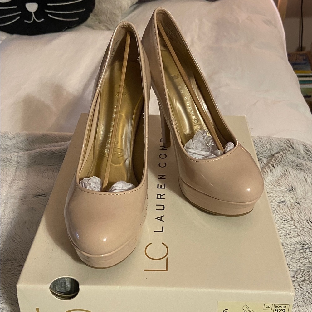 Lauren Conrad Nude Platform Heels NWT - Picture 3 of 9